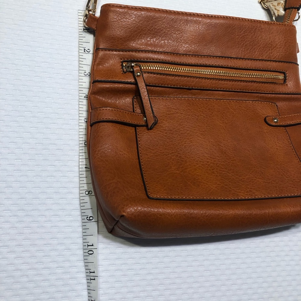 Le Miel Brown Shoulder Bag with Decorative Strap - Picture 11 of 15